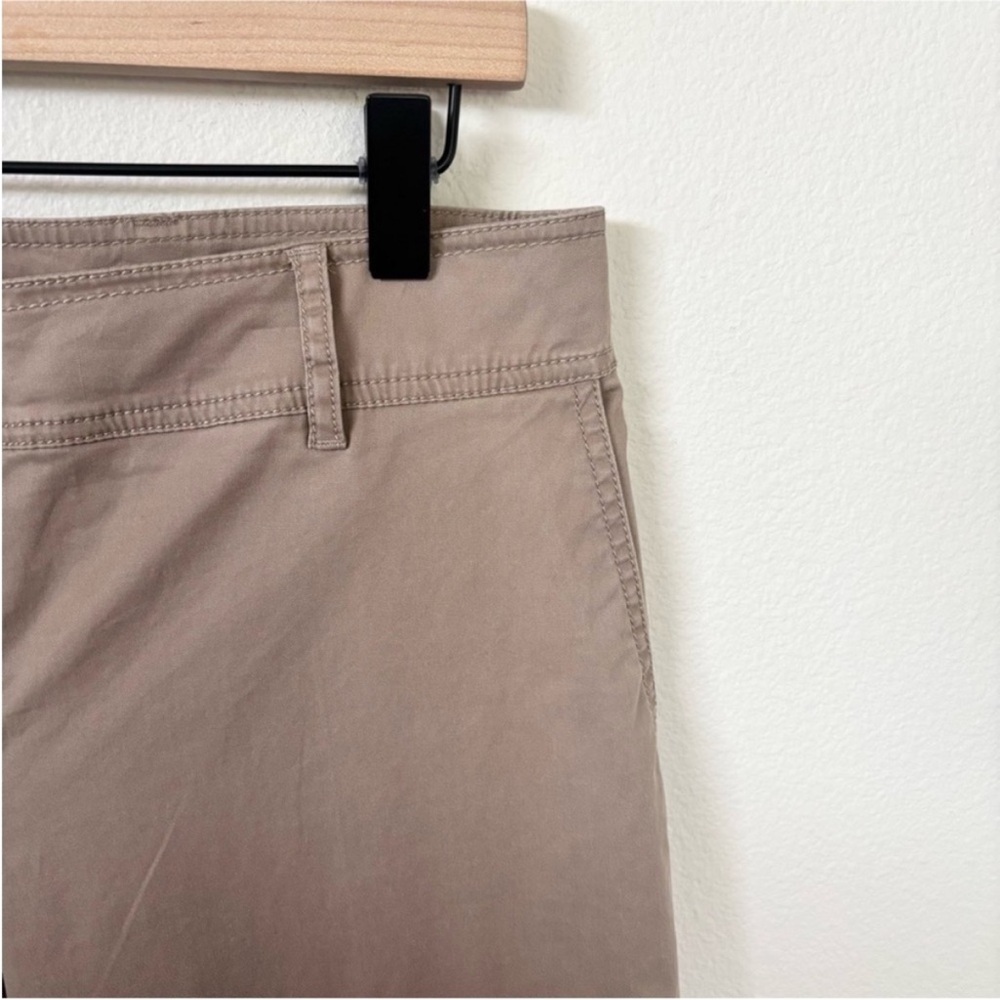 Eileen Fisher Pants Slim Chino Ankle Cropped Trousers Tencel Beige Brown Size 4 - Picture 4 of 7
